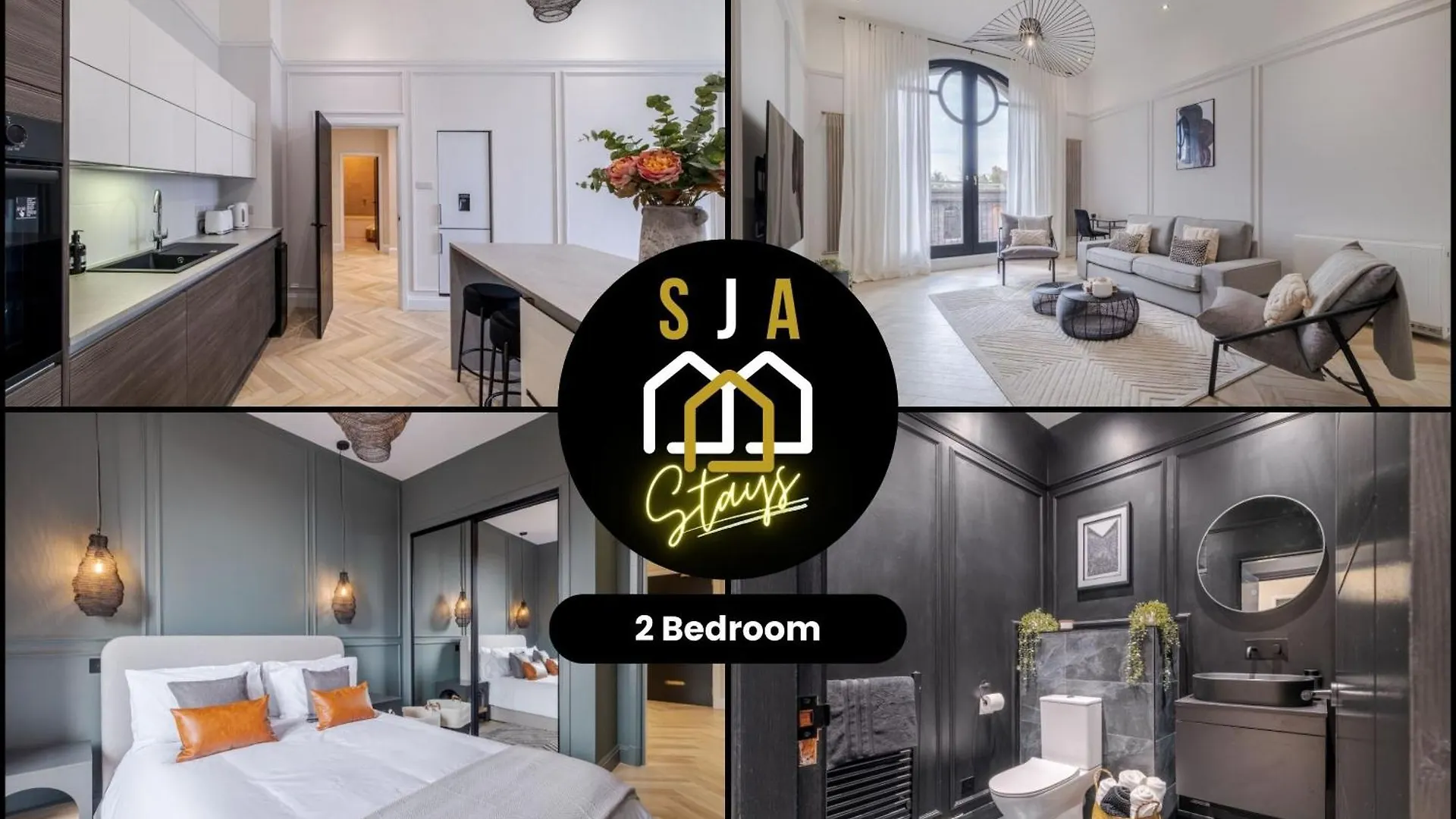 Bastille Stay - Sja Stays - Luxury 2 Bed Apartment 애버딘
